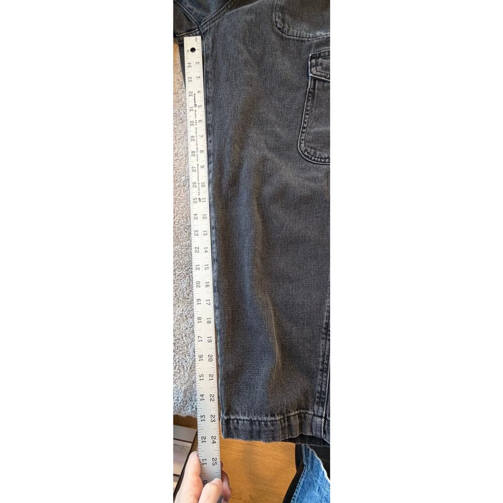 Gap Easy Jean Cargo Pants Mid-Rise Charcoal Faded Size 8 High Ankle 100% Cotton - Picture 11 of 11